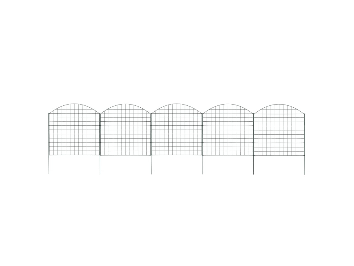 Vidaxl Conj. Painéis De Vedação Arqueados P/ Jardim 77,5x78,5 Cm Verde
