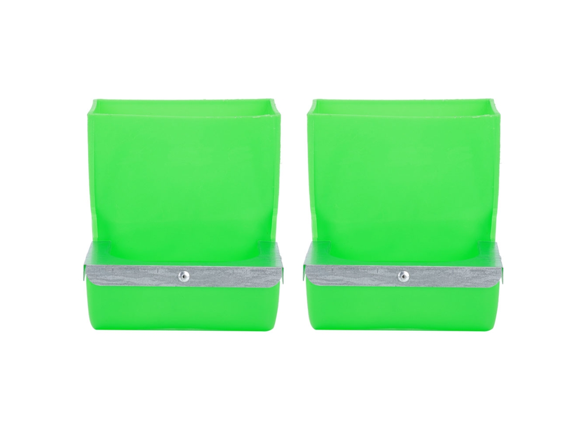 2pcs Bacia Comedouro para Coelho 13.5cm Abs Resistente Fixação Gaiola Equipamento Alimentação