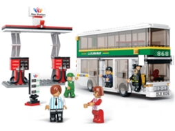 Blocos de Construção SLUBAN Town Bus Set Autocarro 2 Andares 403 pcs (Idade Mínima: 6 Anos - 403 Peças)