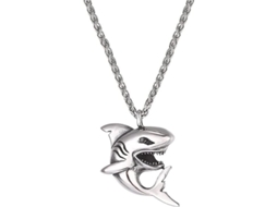 2026-colgante De Tiburón/pez/delfín Joyería Animal Collar Para Hombres Niños Acero Inoxidable Dml 01 Tiburón Acero Inoxidable