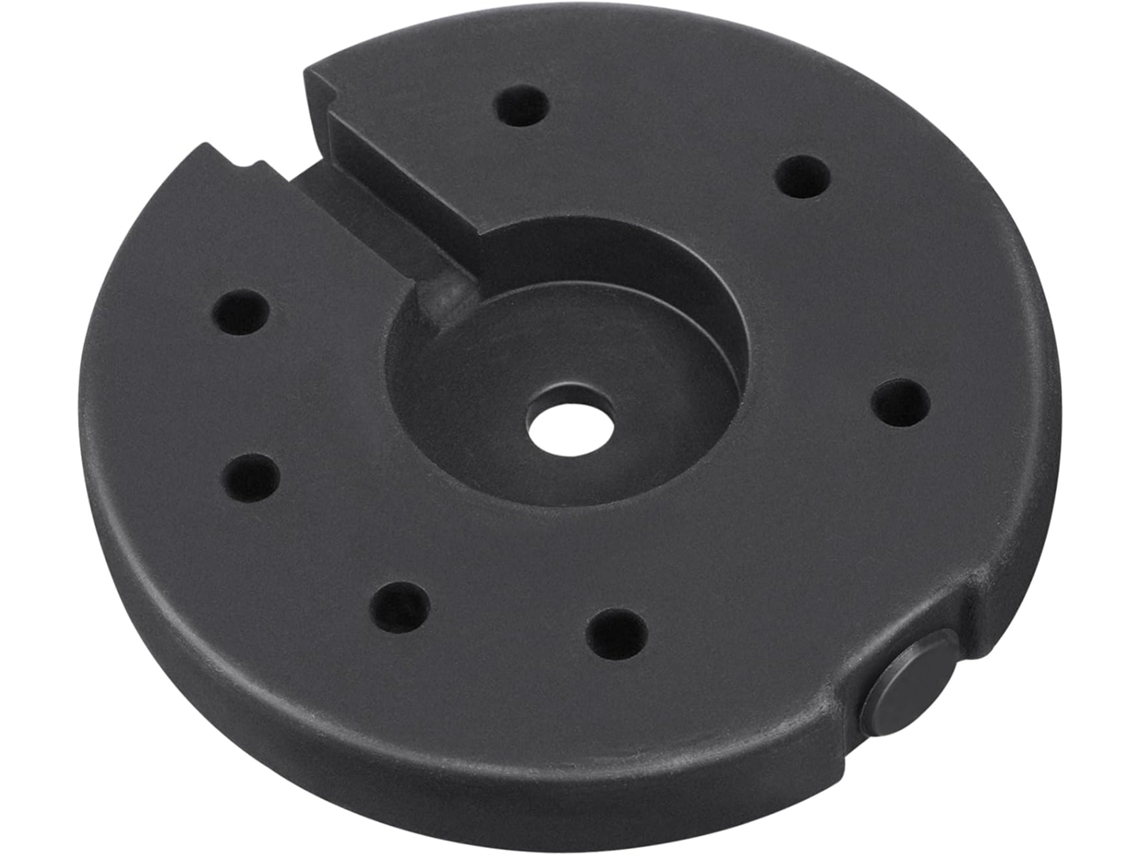Base Redonda De Ferro Preto Para Luminária De Mesa, Com Peso Adicional, Robusta E Sólida Para Luminária De Chão.