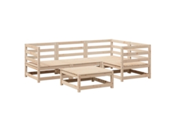 Garden Sofa Set, Garden Sofa Sets Vidaxl Marrom Madeira De Pinho (n/a)