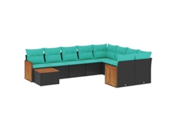 Conjunto de Sofá Jardim 3 Peças Almofadas Rattan Sintético MAISON EXCLUSIVE