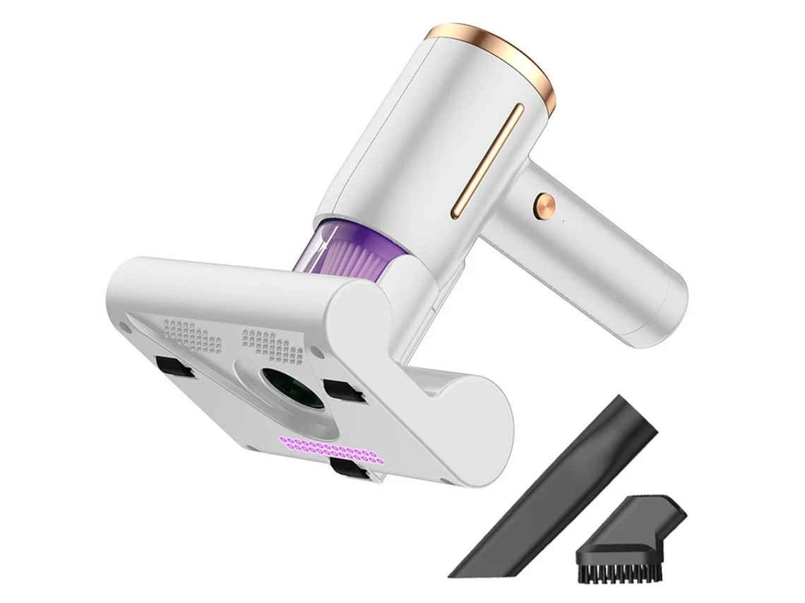 Aspirador de pó portátil Yizhood White para sucção profunda de ácaros
