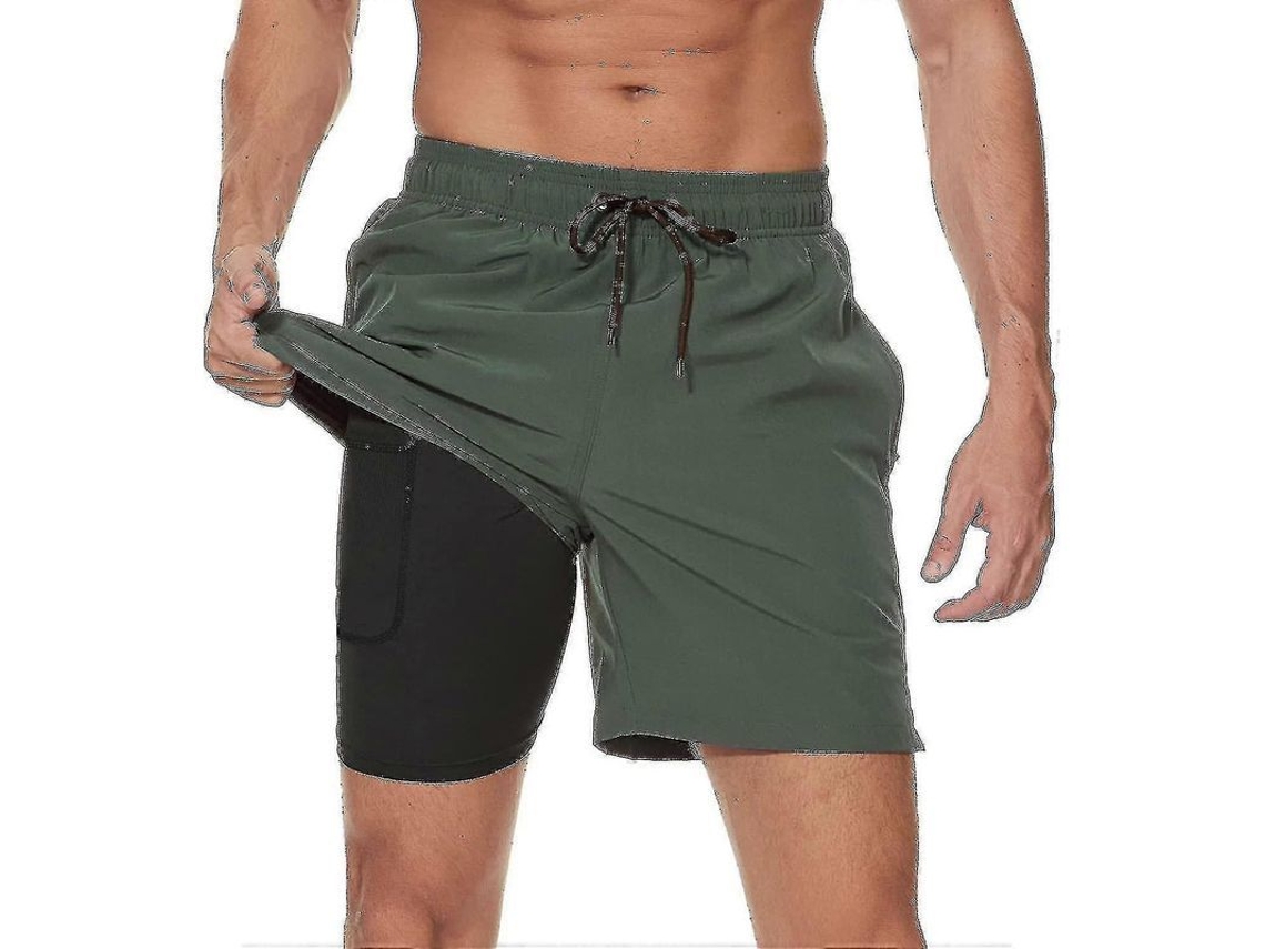2026 pantalones Cortos de Baño Hombre Con Liner de Compresión Rápido Secado Y Bolsillos