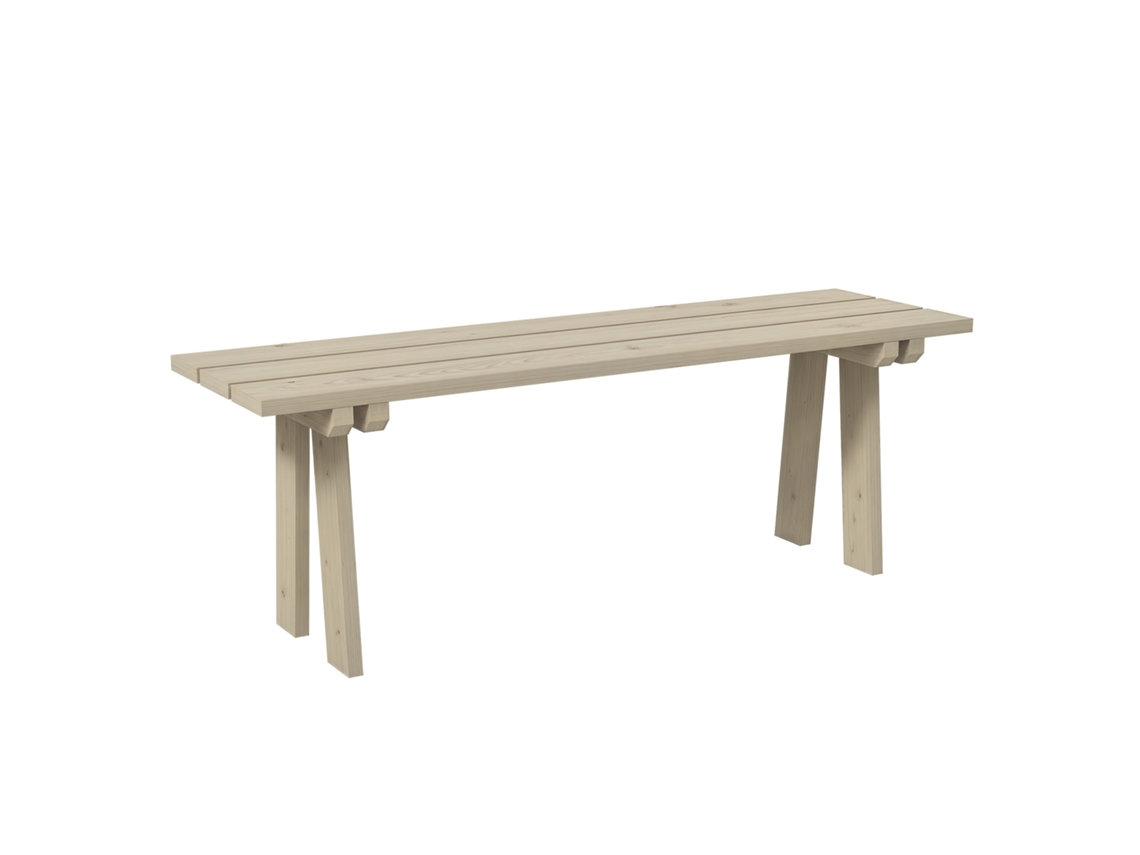 Banco de Madeira Madeira de Abeto Cor Cor de Madeira Natural 130x38x45 cm Outsunny