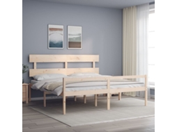 Cama Para Idosos Super King Size Com Cabeceira Madeira Maciça