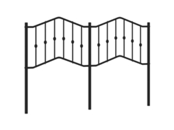 Cabeceira de substituição de 140 cm em metal marrom, exclusiva da MAISON.