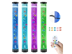Lâmpada Sensorial De Bolhas 1 M 10 Peixes Flutuantes 16 Efeitos De Cor Vevor