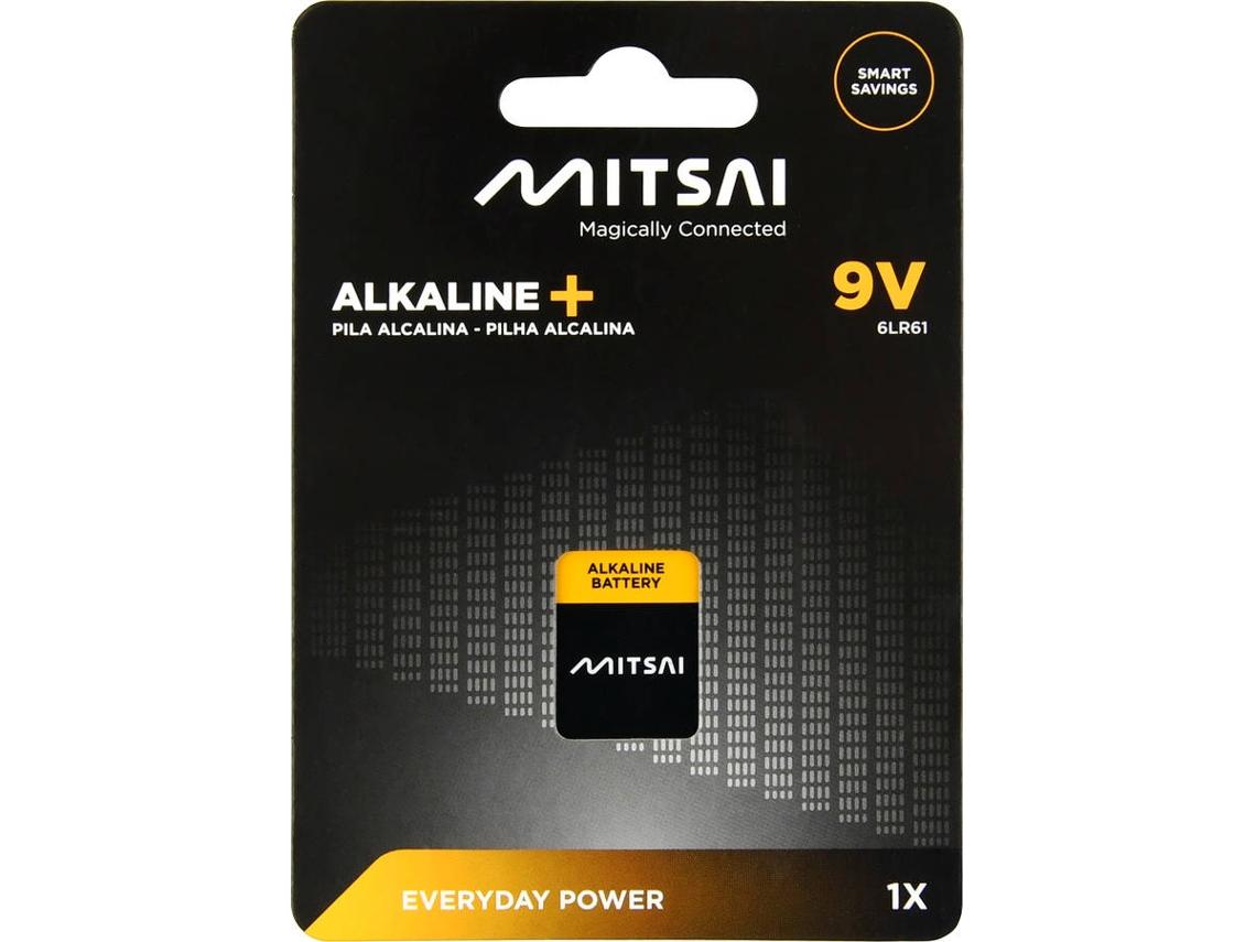 Pilha Alcalina MITSAI 9V (1 Unidade)