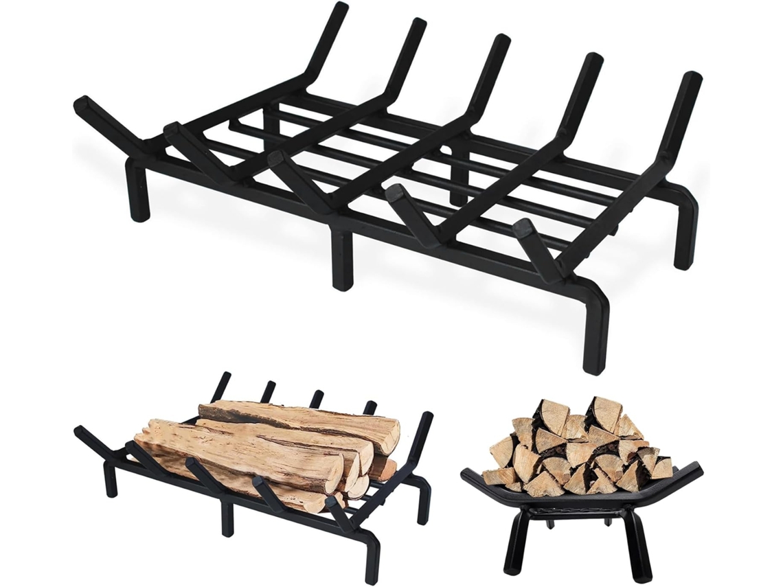 Grelha De Lareira 40cm 16 Polegadas, Ferro Reforçado, Para Casa E Camping