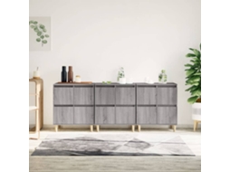 Vidaxl Aparadores 3 Pcs 60x35x70 Cm Derivados Madeira Cinza Sonoma