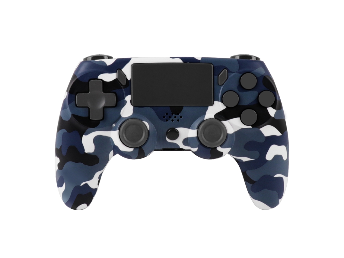 (azul Camuflado) Controle Sem Fio Bluetooth Com Giroscópio De 6 Eixos, Joystick Sensível Ao Toque E Função De Vibração Dupla.
