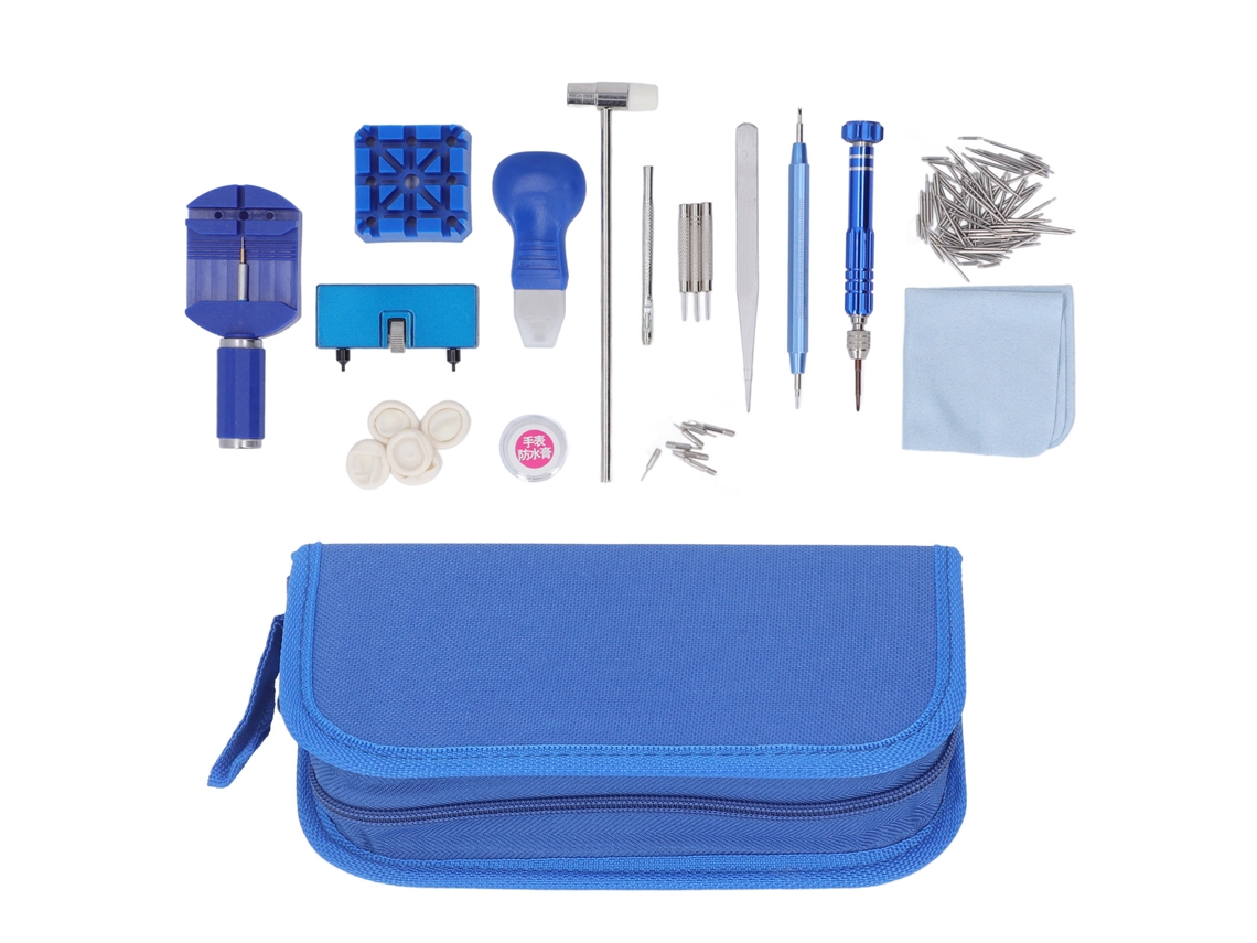 Kit De Ferramentas De Reparação De Relógios 172 Peças Multifuncional Portátil Aço Inoxidável E Plástico Para Relojeiros