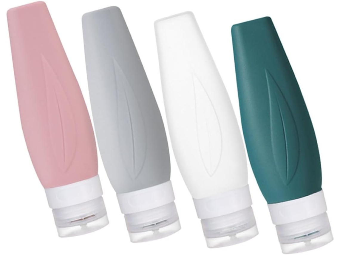 Frasco De Viagem Para Cosméticos, Em Silicone Com Design Funcional