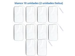 (10 Unidades Brancas, 5x9cm) Adesivos De Eletrodo Não Tecido, 5*9cm, Com Conector De 2mm