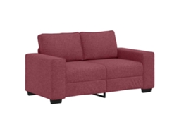 Sofá de 2 Lugares Tecido 160x77x82 Cm Vermelho Tinto MAISON EXCLUSIVE