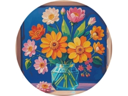 Almofada Redonda De Algodão Com Espuma Viscoelástica Para Pintura Diamante Flores, Almofada Grossa E Macia Para Cadeira