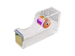 Dispensador de Fita Adesiva Moderno com Recurso Destaque Manual, Núcleo Metal, Ideal para Organização Mesas em Escritórios, Escolas e Re GOKOCO