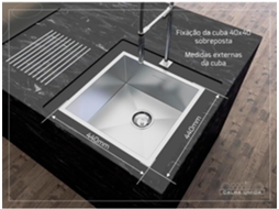 Balde Inox 400x400 Calha Umida