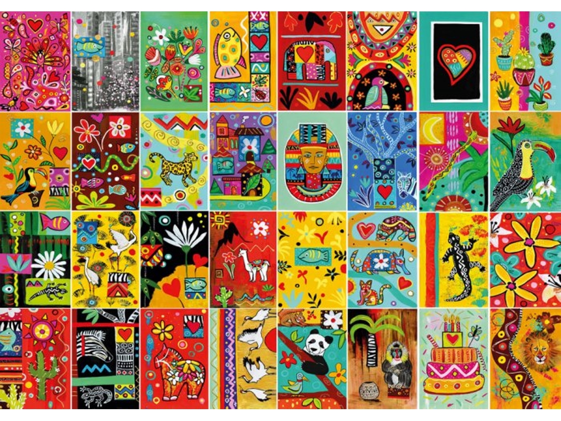Quebra Cabeça Magnolia Pop Art Mosaico Quebra Cabeça De 1000 Peças Para Adultos