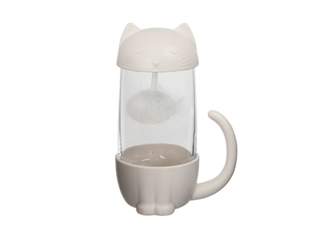 Copo Wahou 39 2k 020 Infusor De Peixe Vidro E Polipropileno 250 Ml