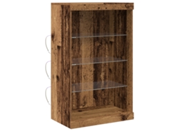 Conjunto 1 Aparador Led Vidaxl Castanho Derivados De Madeira (60,5 X 37 X 100 Cm)