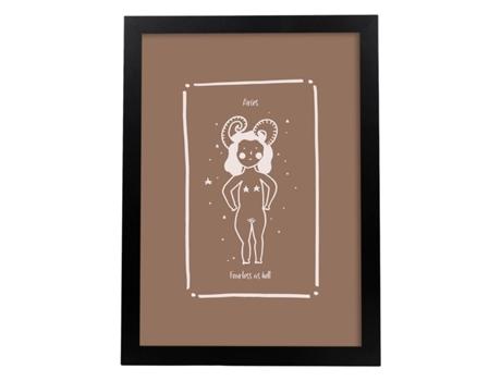 Póster NACNIC Áries. com Ilustrações Femininas Dos Sinais de Zodãaco