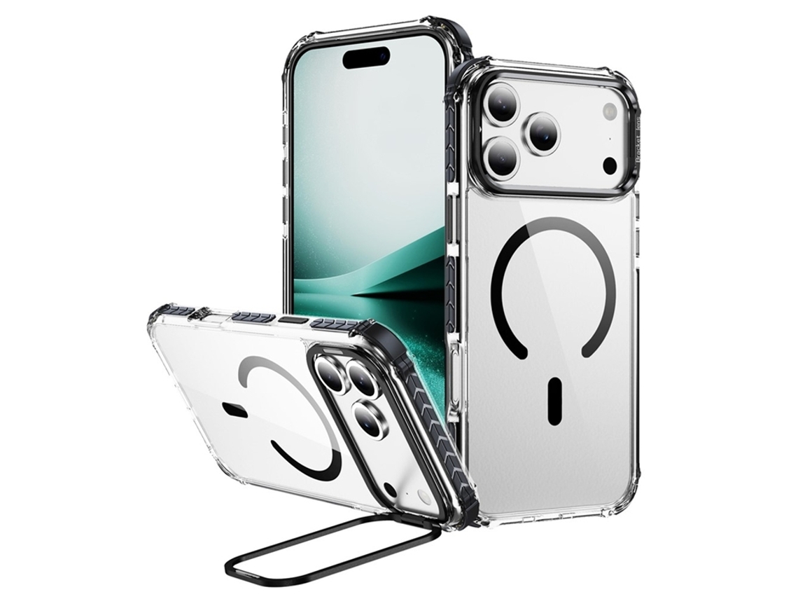 Capa Para Iphone 17 Pro Com Suporte Magsafe - Preta