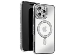 Capa Magsafe Brilhante para iPhone 16 Pro Max AVIZAR Prateado