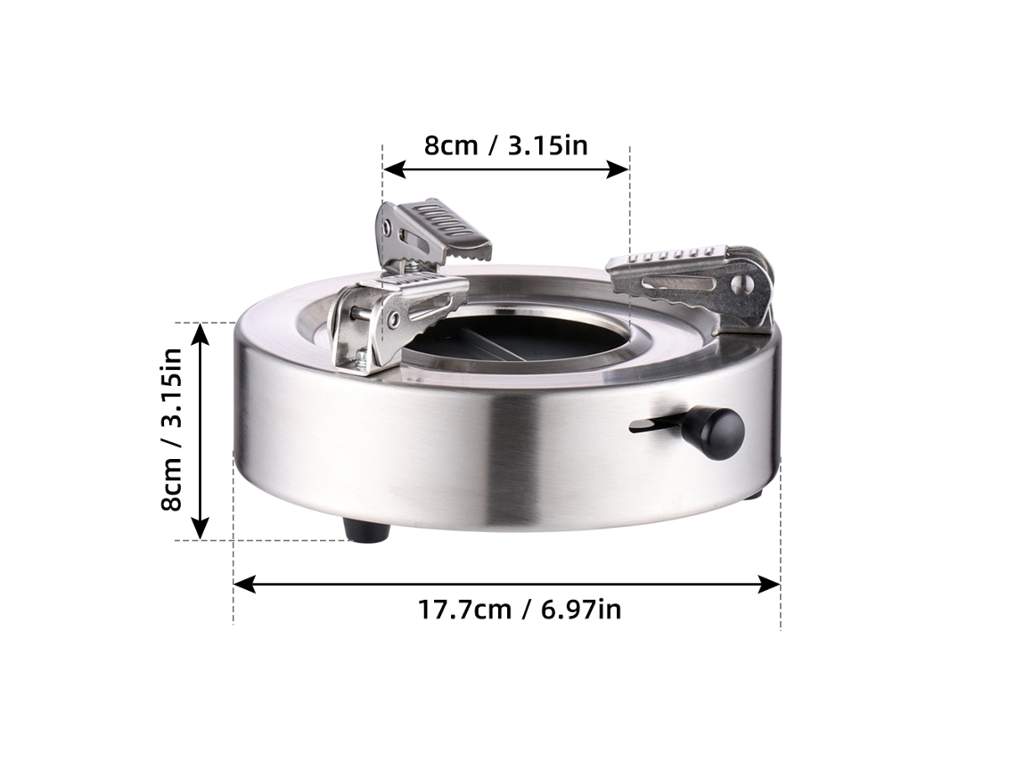 Fogareira Portátil Mini Aço Inox Leve Vento Chama Ajustável Camping S/MARCA