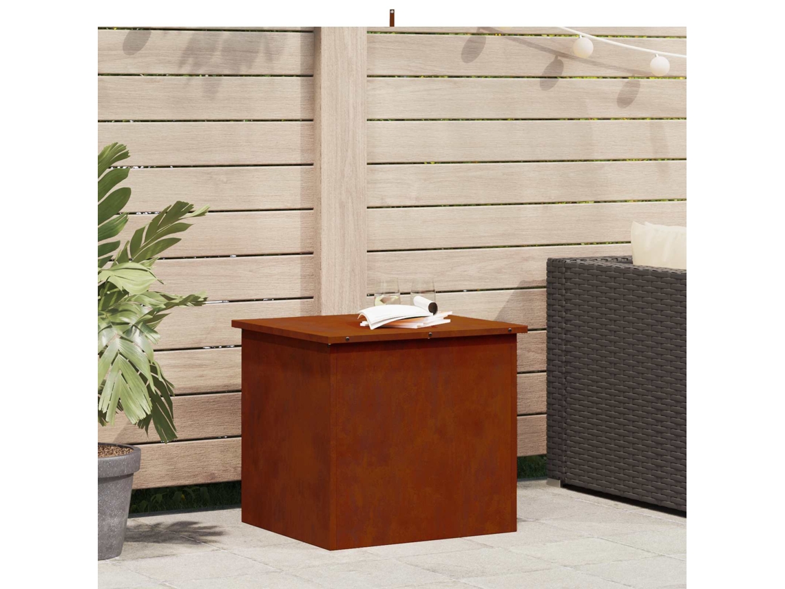 Vidaxl Cofrinho De Armazenamento Para Jardim Aço 55 X 50,5 X 50 Cm 220