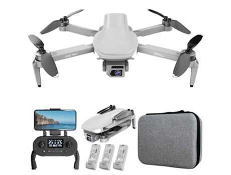 Drone SZSMART L500P Motor Sem Escovas Gps 5G Wifi com 2 Câmara(4K Autonomia: Até 25 Min 3 Bateria Branco)