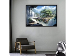 2026 puzzle de Arte Abstrata Cachoeira Ilha Solitária 1000 Peças Madeira Alta Qualidade para Adolescentes e Adultos