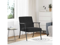 Vidaxl Poltrona Preto Veludo