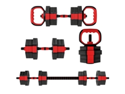 Conjunto de Halteres 6 em 1, Ajustáveis Até 20 Kg, para Treino de Força em Casa. VELTUS TRADE