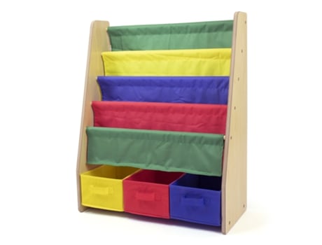 Childrens Bookcase Storage Rack Com 4 Tiers, Childrens Bookrack, Bookshelf, Primary Humble Crew