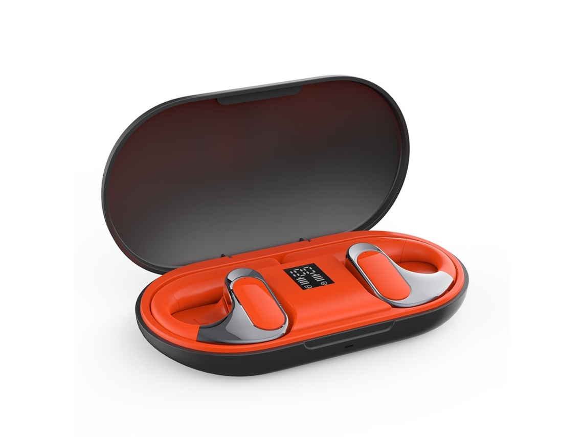 Fones Bluetooth Chronus Uso Contínuo, Redução Ruído, Graves Panorâmicos, 12h Bateria Laranja JIAPEI