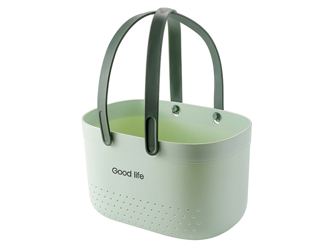 Cesto de Armazenamento Portátil Multicolorida Design RNEMITERY Silicone Verde (27x19x16.5cm)