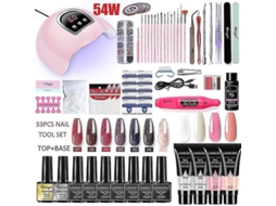 Conjunto De Manicure Com Lâmpada Led De 120w/54w E Broca Para Unhas Ly Ebike