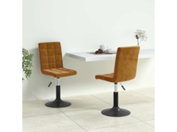 Vidaxl Cadeiras De Jantar Giratórias 2 Pcs Veludo Castanho