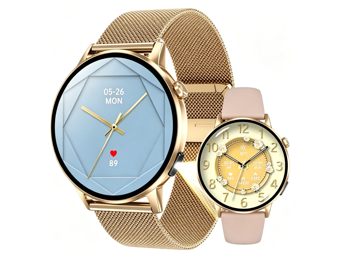 Smartwatch Ohpa G34 Dourado (1.32'' - Bluetooth - Android E Ios)