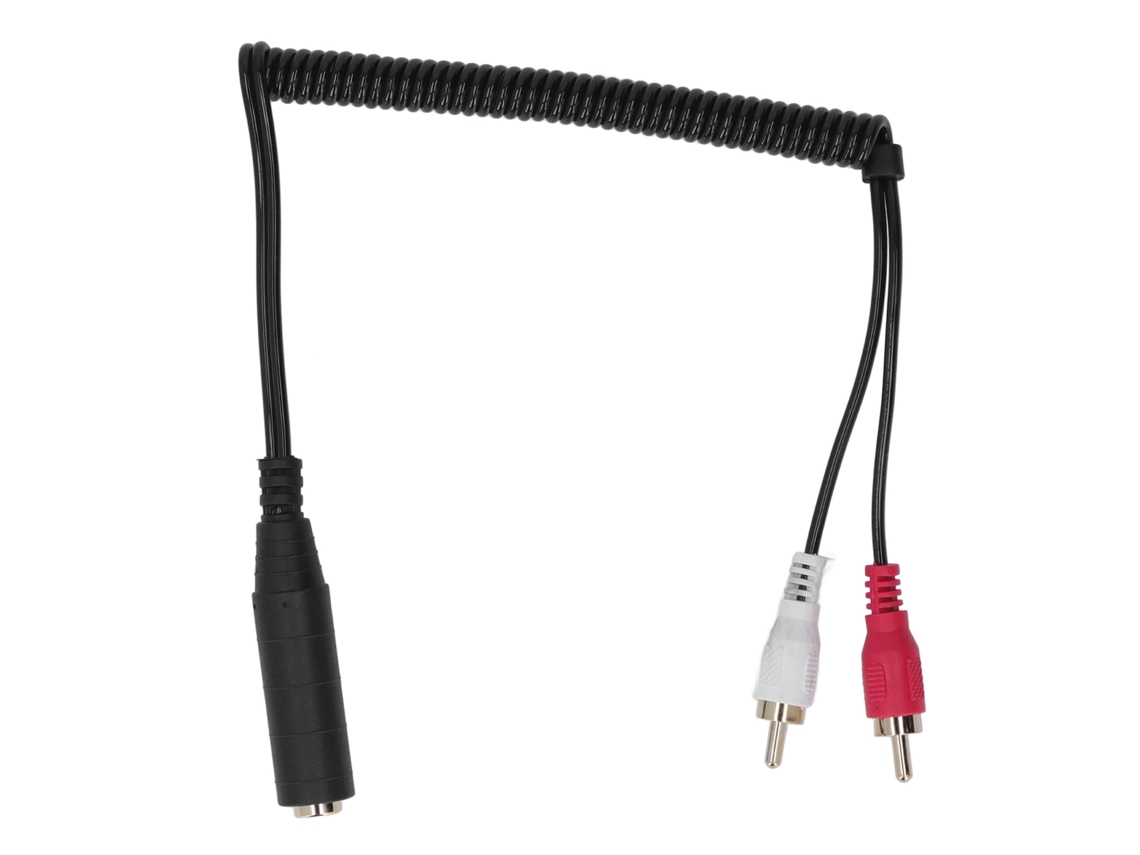 2026 cable de Bola 6,35 Mm Fêmea para 2 Rca Macho, Adaptador Estéreo para Microfone