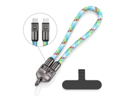 Cabo Usb, Dados De Carregamento Rápido Usb C 2 Em 1 De 240 W, Colar Para Telemóvel, Carregamento Integrado, Nylon, Para Telemóvel
