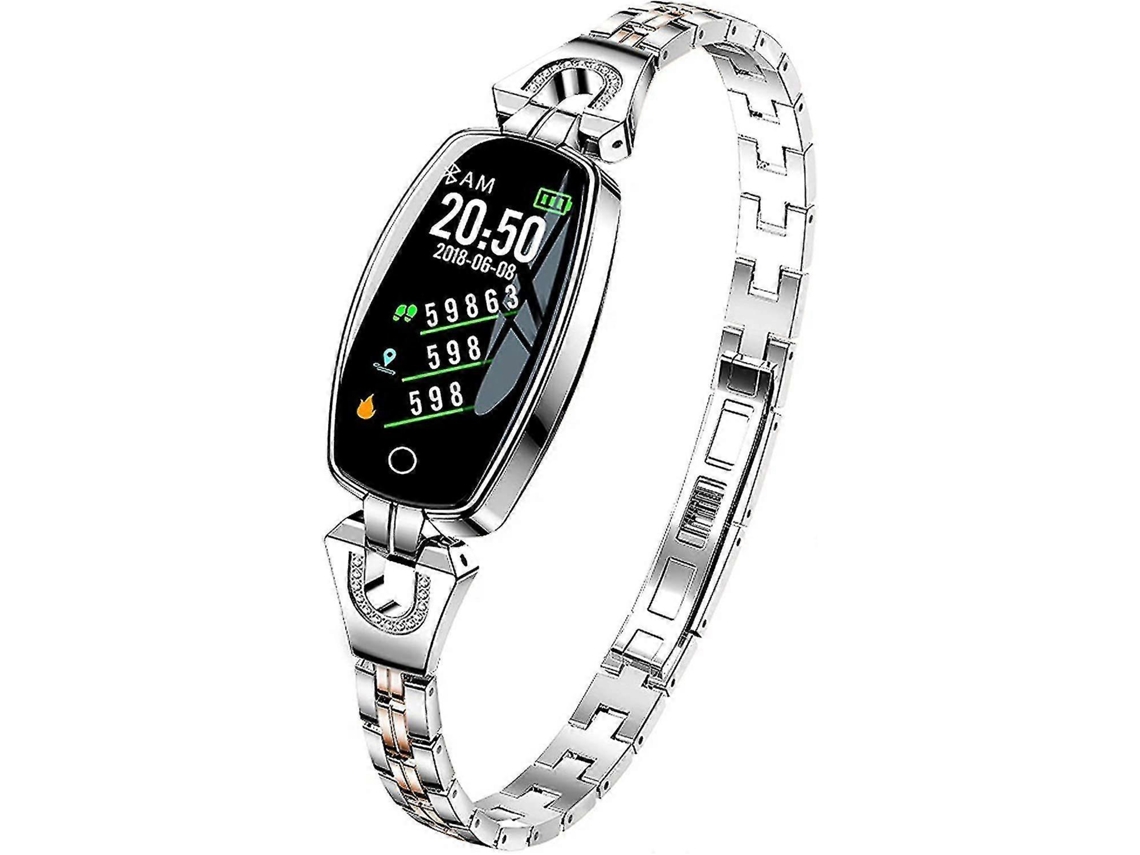 Relógio Inteligente Feminino Pulseira De Aço Inoxidável Monitor De Frequência Cardíaca Ip67 À Prova Dágua Jinyubo Store