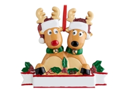 Enfeites Personalizados para Árvores de Natal de Cervos Enfeites Diy para Pendurar Árvores de Natal para Presente Família-2