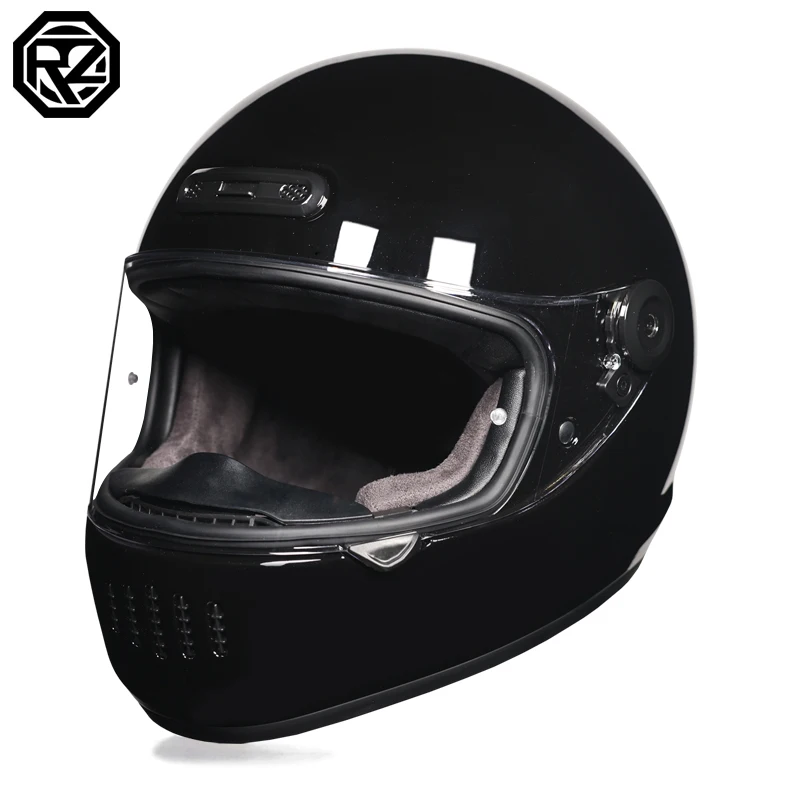 Capacete De Motocicleta Clássico Retrô De Comprimento Total (m), Padrão Dot, Abs Resistente A Impactos.