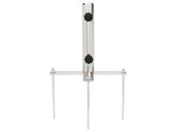 Maison Exclusive - Base De Guarda-sol C/ Estacas P/ Poste Ø32/38 Mm Aço Prateado