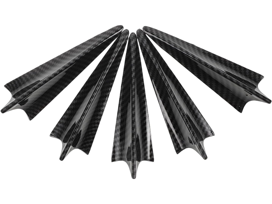 Conjunto de 5 antenas automotivas pré-fabricadas em formato Tubar Barbatana, em ABS, para decoração externa.