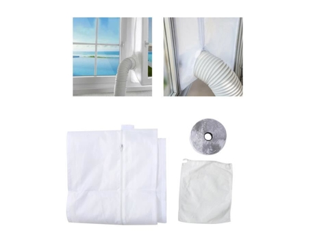 Capa de tecido de vedação de janela universal Crepuscule® para tubo de exaustão de ar condicionado 395 cm CIKONIELF